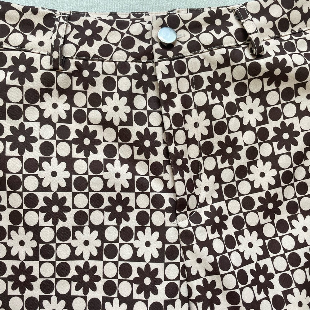 vintage checkered floral pants - Picture 3 of 9